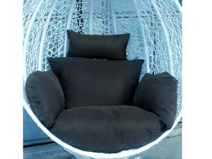 Home Living: Cushion Pad Seat Set High Quality For Hanging Basket Chair - Black