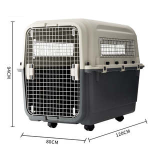 120cm - XX-Large SIZE Wheeled Plastic Airline Travel Cage/Carrier/Crate