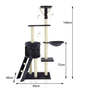 Pet Supplies: 148cm Cat Tree House Scratching Post Condo - Dark GREY