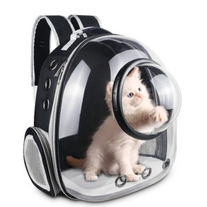 Pet Carrier: Pet Backpack Carrier Dog Cat Travel Clear Front