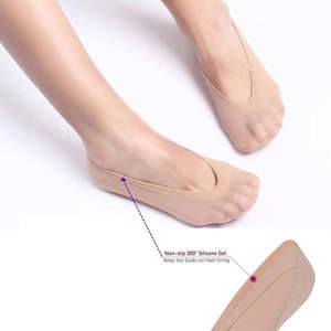 Socks: Invisible Low Cut Anti Slippery Stretchy Loafer Boats Socks