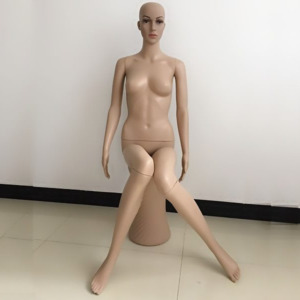 Mannequin: Sit Realistic Female Mannequin Metal Stand Base Makeup Detachable Body Parts