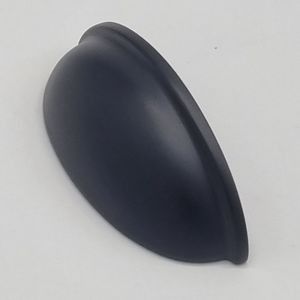 Clearance Zone: Half Round Cup Handles [Selo] – Matte Black, CC = 76mm [CLEARANCE]
