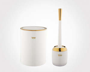 Bathroom Set: Round Dustbin & Brush Set 181200