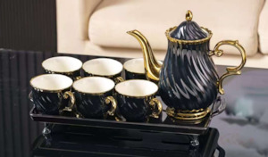 Tea Pot Cup Set: Black Tea Cup 8pc Set 803-10