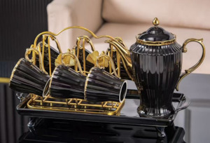 Tea Pot Cup Set: Tea Cup 8pc Set 803-4