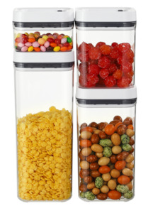 Food Storage Containers: Square Food Container Set 4pc HS211019