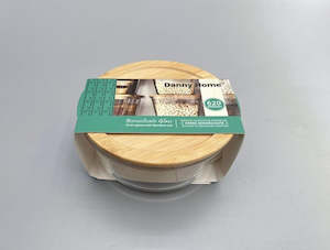 Glass Food Container with Wooden Lid 620ml BXH010