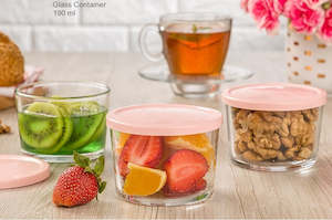 Food Storage Containers: Glass Container 190 Ml with lid 196600