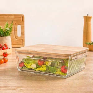 Glass Container With Wooden Lid 2.5L 219259