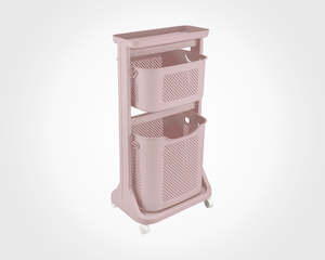 Laundry Storage: Laundry Basket 2 Tier 214135 (Knit Design)