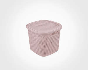 Small Basket with Lid 213535 (Knit Design)