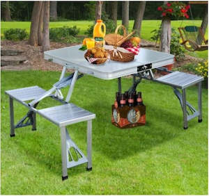 Outdoor Furniture: Camping Picnic Table & Chair Set GR-04