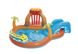 Inflatables: Inflatable Pool With Slide & Play Center 53069