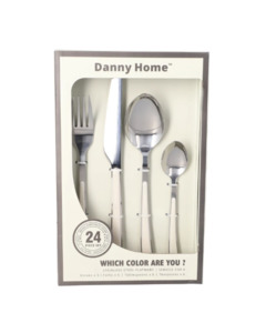 Cream S/S Cutlery 24pc FA01-04