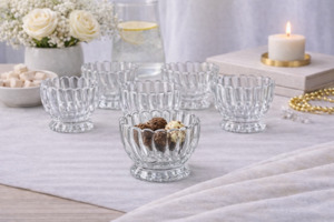 Glassware: Glass Dessert Bowl 6pc TG1080-4/L6