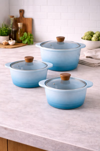 Dining Entertaining: Casserole Soup Pots 3pc Set