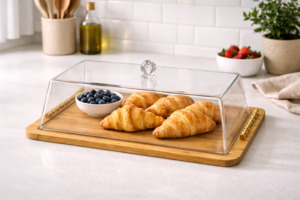 Dining Entertaining: Large Wooden Tray with Lid 203