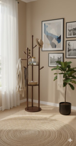 Home: Brown Coat Rack A22-681