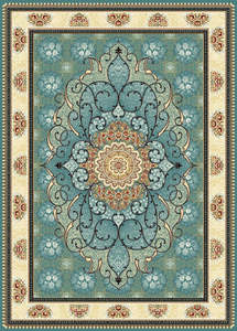 Home: Persian Carpet 700 Reeds 3m x 4m Blue 77905