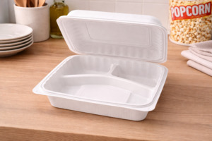 Party Items: Disposable Container 50pc 1200mL 3 Compartments