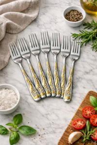 Cutlery: Fork Silver & Gold 6pc DB07