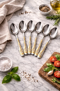 Cutlery: Spoon Silver & Gold 6pc DB07