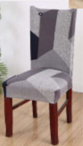 Covers: Chair Cover Gray Shape Pattern