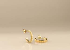 Fluted Collection: Fluted Hoop Earrings