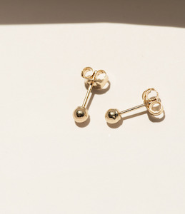 All Earrings: Gold  Ball Stud