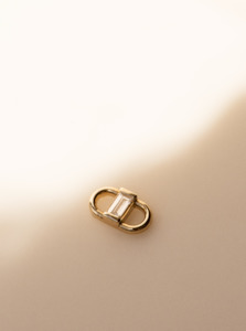 Bracelets: Le Point Signature D Baguette Diamond Charm