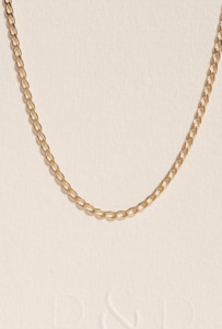 Chain: Milieu Diamond Cut Long Curb Chain