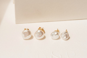 All Earrings: Keshi Pearl Studs