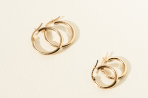 Fine Lines Collection: Slim Round Profile Hoops