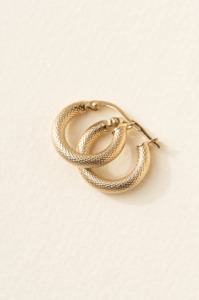 Sabine Full Textured Hoops