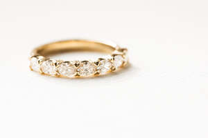 East West Oval Diamond Ring