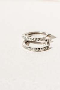All Earrings: Diamond Huggie Earrings