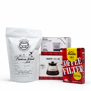 Hand Drip Starter Kit with Kalita 101 & Premium Blend 220g