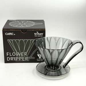 Cafec Tritan Flower Dripper Black - 2 cup