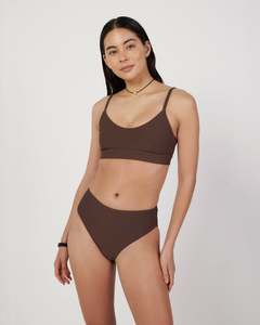 Swim Crop - Umber Rib