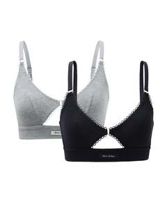 Tops: Eyelet Trim Bralette Duo