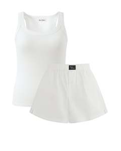 Blanc Boxer Short and Daily Tank Set