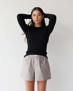 Sleepwear: Biscuit Plaid Boxer Short