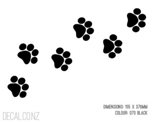 Products: Dog / Cat Animal Paw Prints x6 - Decal.co.nz