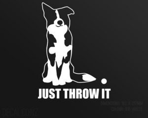 Products: Just Throw It Border Collie Dog With Ball - Decal.co.nz