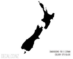 New Zealand Map - Decal.co.nz