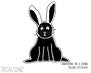 Products: Sitting Bunny Rabbit - Decal.co.nz