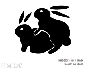 Rooting Bunnies - Decal.co.nz