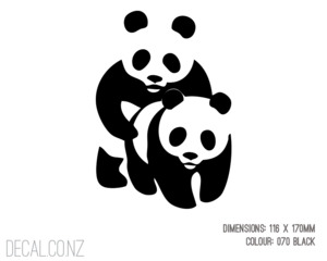 Rooting Panda Bears - Decal.co.nz