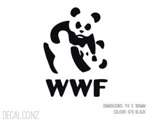 WWF Fighting Panda Bears - Decal.co.nz